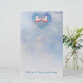 Schweine, die küssen an unglaubliche Liebe glauben Briefpapier (Stehend Vorderseite)