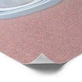 Schweine, die vorbei an Flugzeugfenstern fliegen Poster (Ecke)