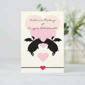 Schweine Einladung (Stehend Vorderseite)