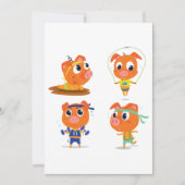 Schweine Einladung (Vorderseite)