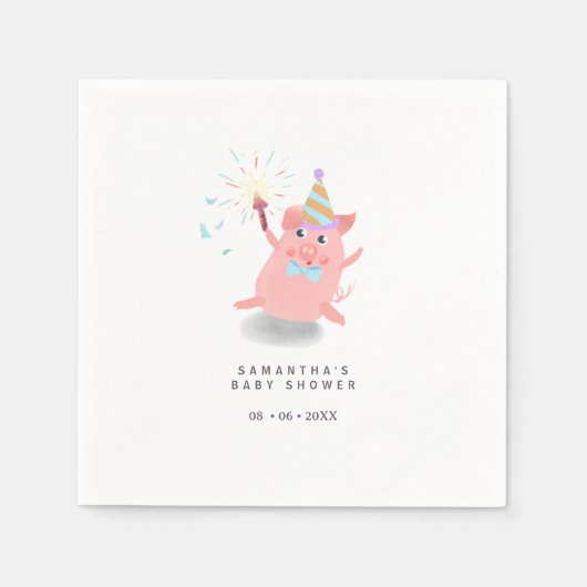 Schweine-Farmtiere Schwein Hof Serviette (Vorderseite)