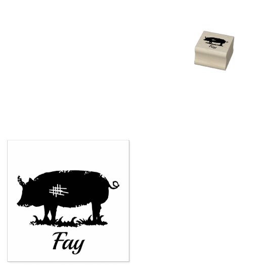Schweine - Fay Gummistempel (Stempel)