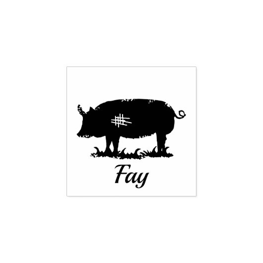 Schweine - Fay Gummistempel (Prägung)