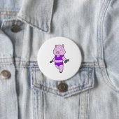 Schweine-Fitness-Hantel Button (Beispiel)