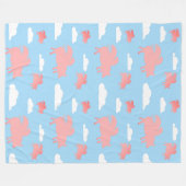Schweine Fleecedecke (Vorderseite (Horizontal))