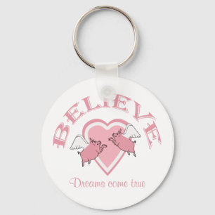 Schweine fliegen glauben schlüsselanhänger