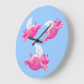 Schweine fliegen große wanduhr (Winkel)