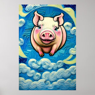 Schweine fliegen poster