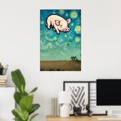 Schweine fliegen poster (Heimbüro)