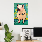 Schweine fliegen poster (Heimbüro)