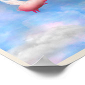 Schweine fliegen und ihre Flügel wachsen lassen Poster (Ecke)