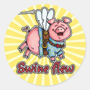 Schweine flogen Aufkleber
