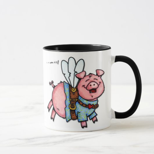 Schweine flogen keine txt Tasse (Rechts)
