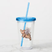 Schweine Fly Acryltrinkbecher (Rückseite)