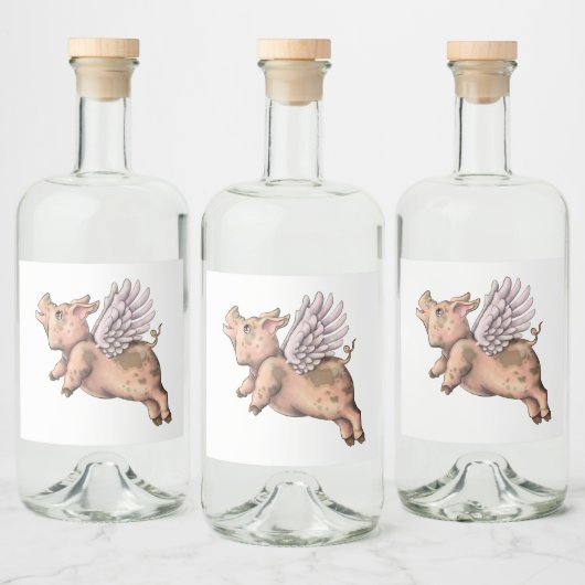 Schweine Fly Alkoholflaschenetikett (Flaschen)