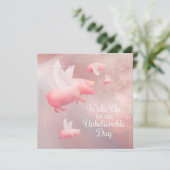 Schweine Fly-an-Unglaubliche Tageskarte Karte (Stehend Vorderseite)