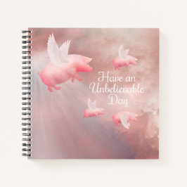 Schweine Fly-an-Unglaubliches Day-Notebook Notizblock
