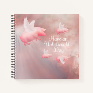 Schweine Fly-an-Unglaubliches Day-Notebook Notizblock