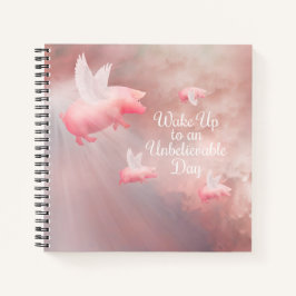 Schweine Fly-an-Unglaubliches Day-Notebook Notizblock