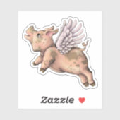 Schweine Fly Aufkleber (Blatt)