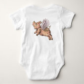 Schweine Fly Baby Strampler (Rückseite)