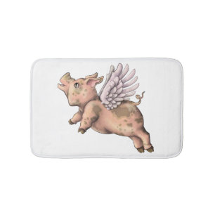 Schweine Fly Badematte