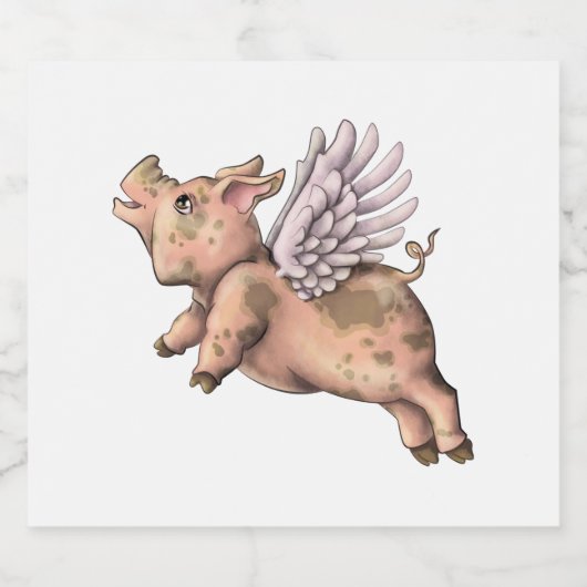 Schweine Fly Bierflaschenetikett (Einzelnes Label)