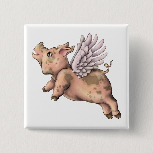Schweine Fly Button (Vorderseite)