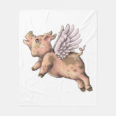 Schweine Fly Fleecedecke (Vorderseite)