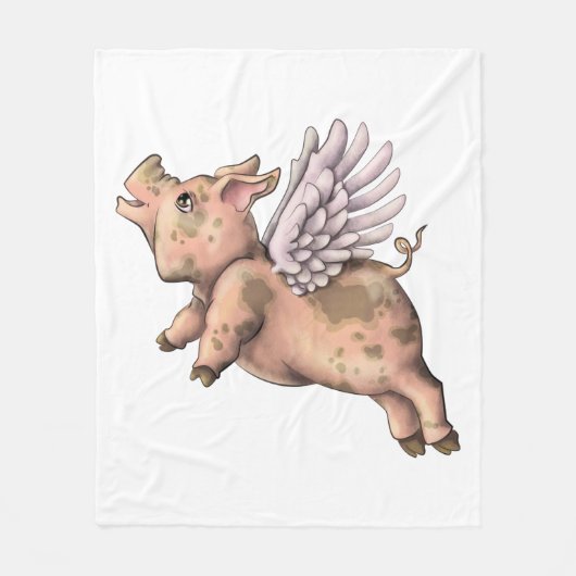 Schweine Fly Fleecedecke (Vorderseite)