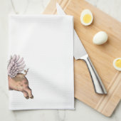 Schweine Fly Geschirrtuch (Viertel Falte)