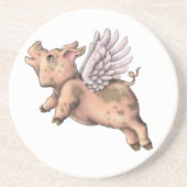 Schweine Fly Getränkeuntersetzer (Vorne)