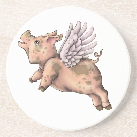 Schweine Fly Getränkeuntersetzer (Vorne)