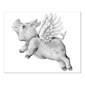 Schweine Fly Gummistempel (Prägung)