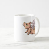 Schweine Fly Kaffeetasse (VorderseiteRechts)