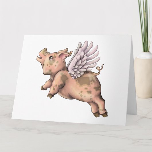 Schweine Fly Karte (Vorderseite)