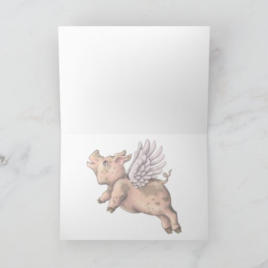 Schweine Fly Karte (Innenseite)