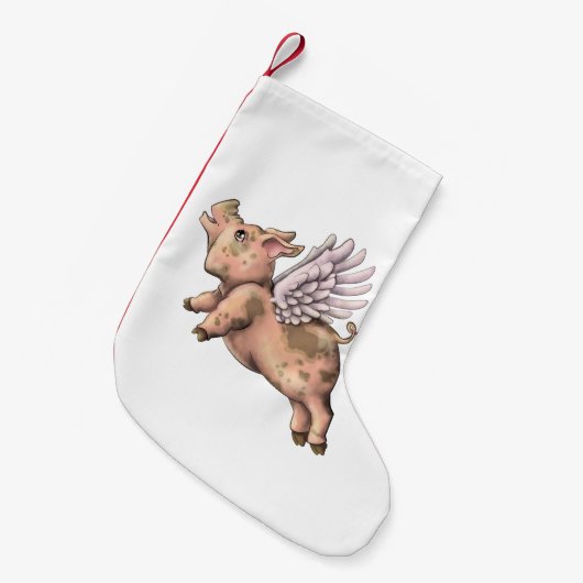 Schweine Fly Kleiner Weihnachtsstrumpf (Vorderansicht (hängend))