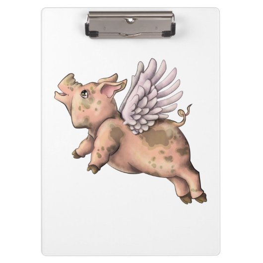 Schweine Fly Klemmbrett (Vorderseite)