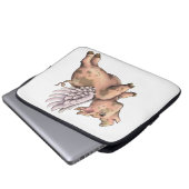 Schweine Fly Laptopschutzhülle (Vorne Knopf)