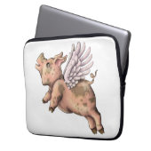 Schweine Fly Laptopschutzhülle (Vorderseite Links)
