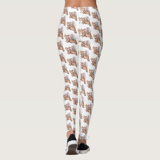Schweine Fly Leggings (Rückseite)