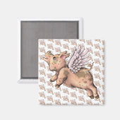 Schweine Fly Magnet (Vorderseite/Rückseite)