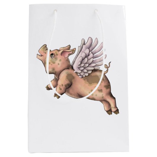 Schweine Fly Mittlere Geschenktüte (Vorderseite)