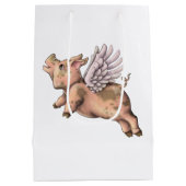 Schweine Fly Mittlere Geschenktüte (Rückseite)