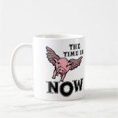 Schweine Fly Now Funny Mug Kaffeetasse (Links)