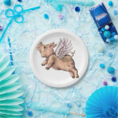 Schweine Fly Pappteller (Party)