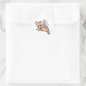Schweine Fly Runder Aufkleber (Tasche)