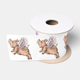 Schweine Fly Satinband
