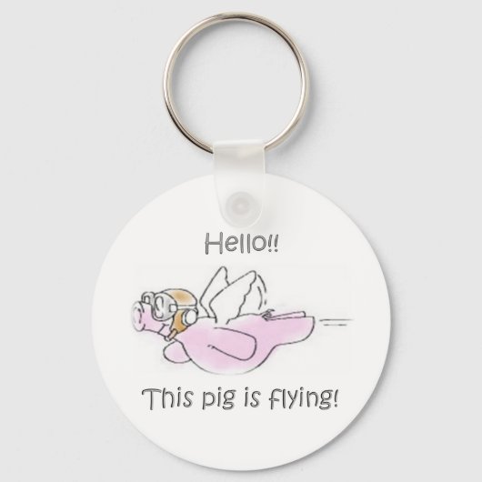 Schweine Fly Schlüsselanhänger (Vorderseite)